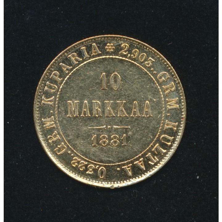 Finland 10 Markka 1881 Kv 01