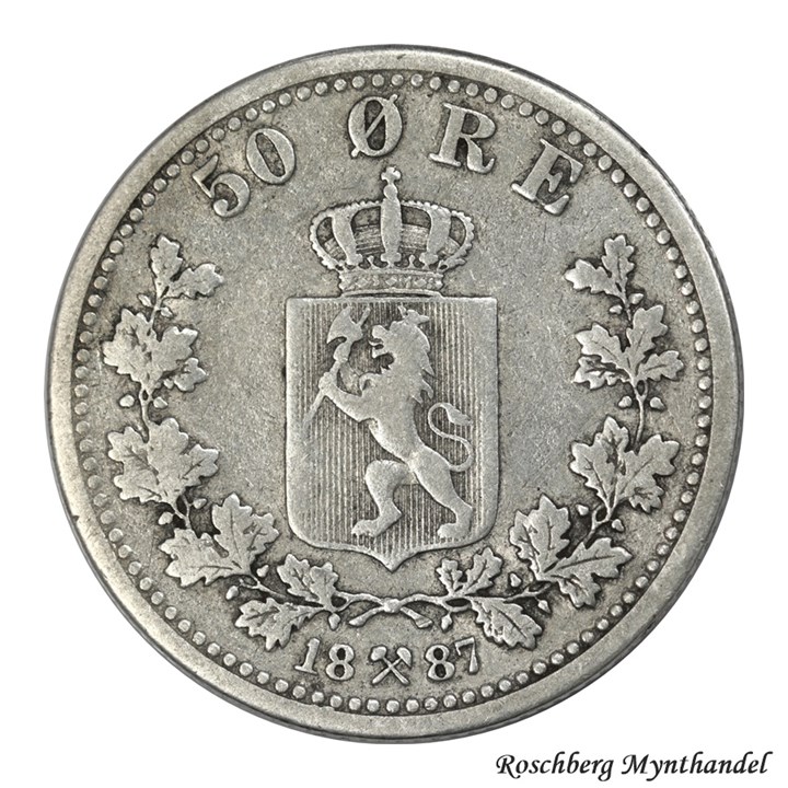 50 Øre 1887 Kv 1