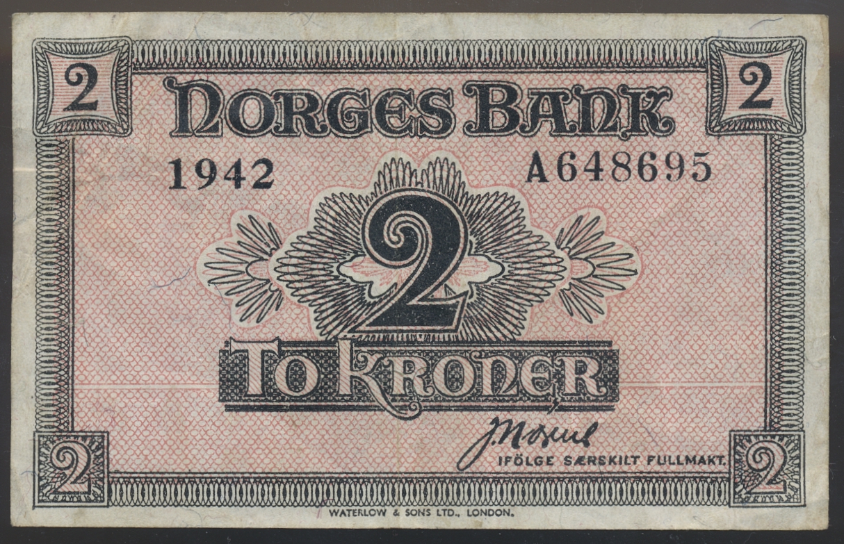 2 Kroner 1942 A London Kv 1/1-