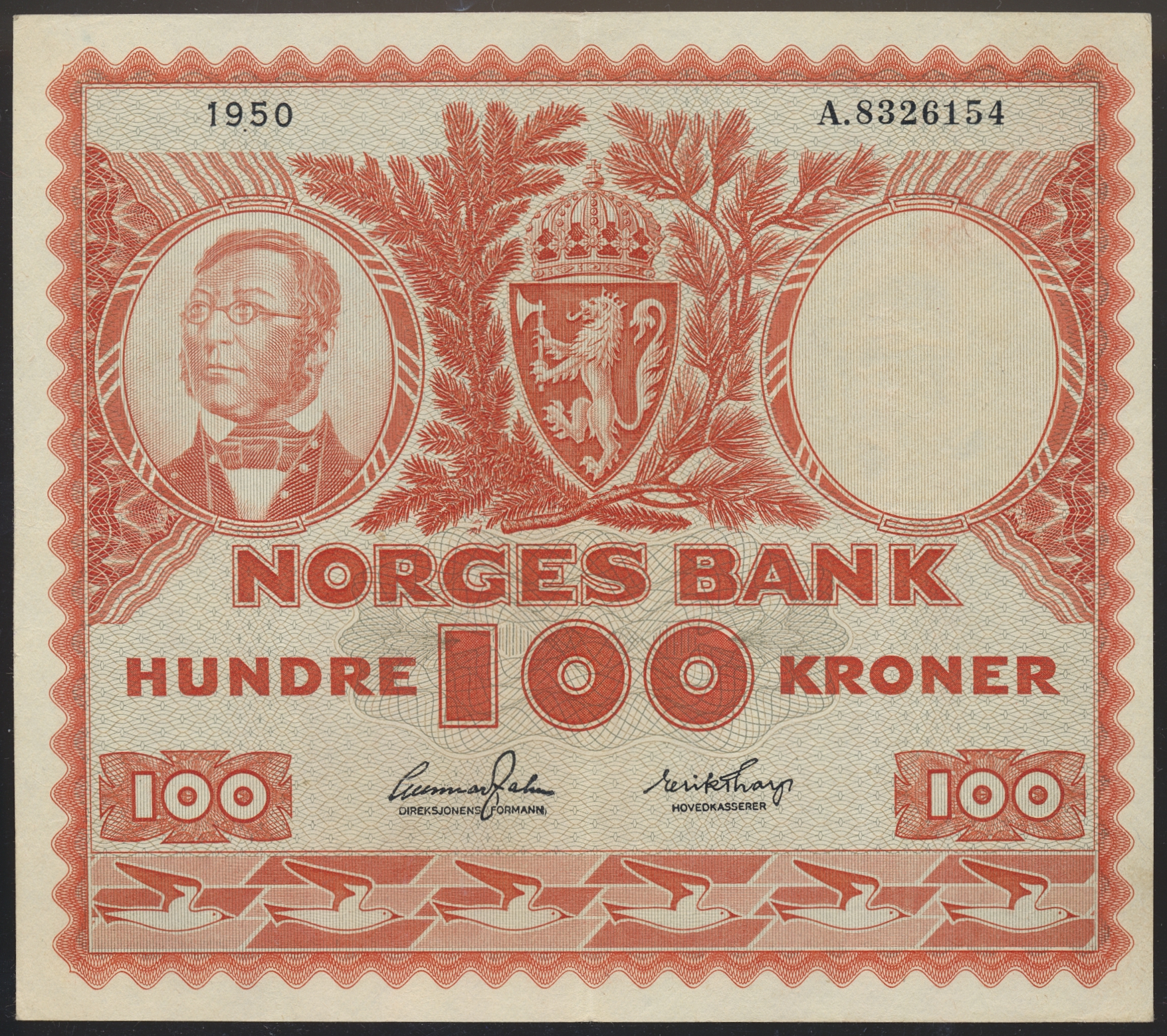 100 Kroner 1950 A Kv 1+