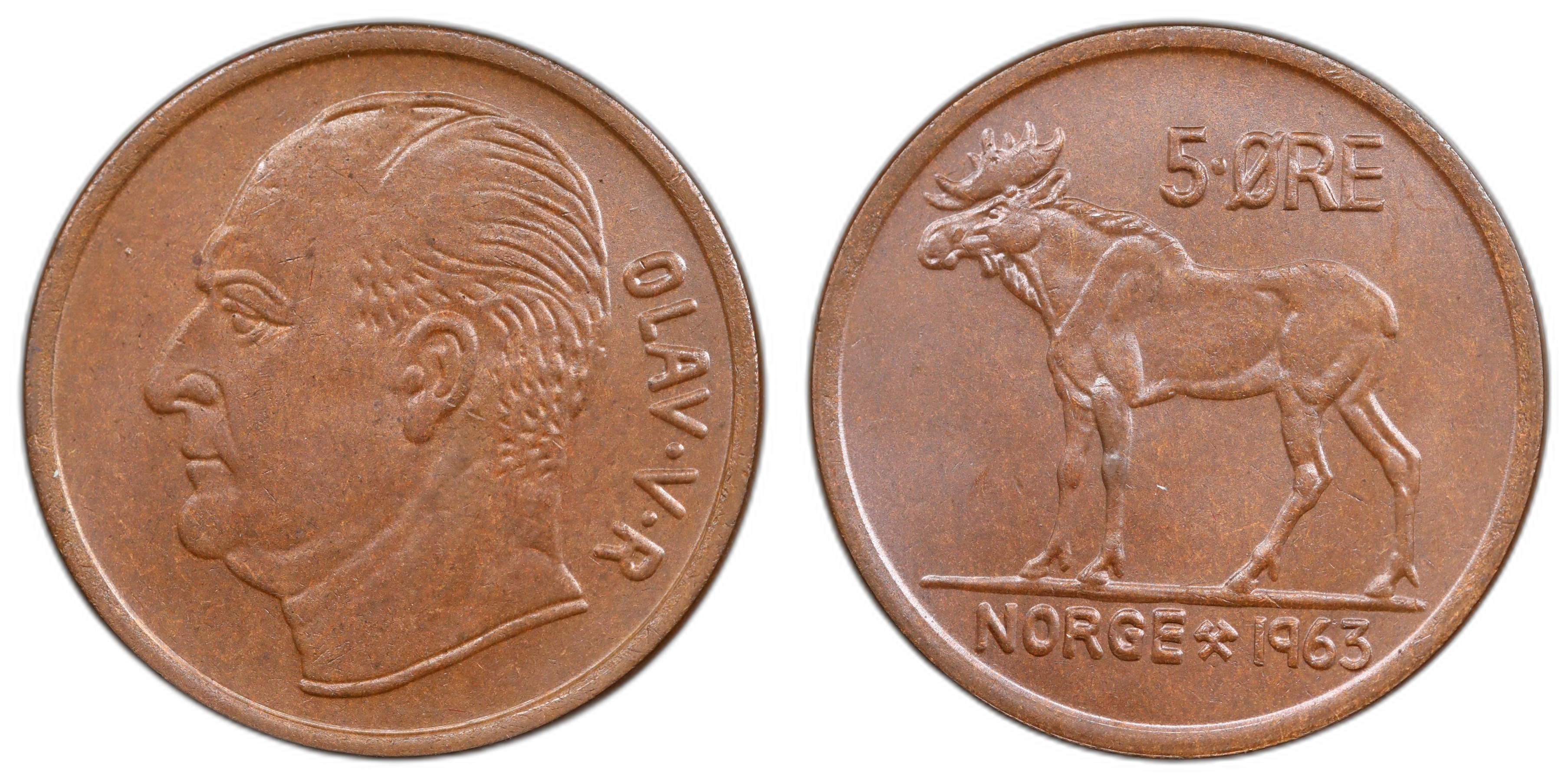 Norge 5 Øre 1963 Kv: 0