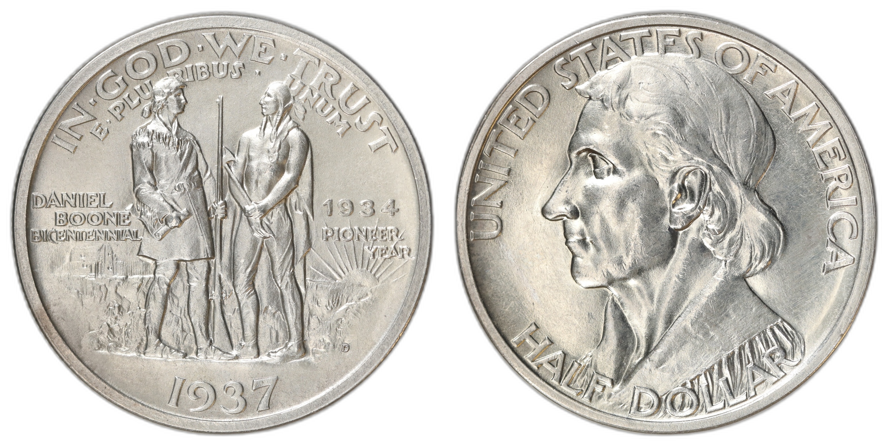 USA 50 Cents 1937 Boone UNC