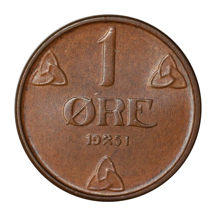 1 Øre 1951 Kv 0