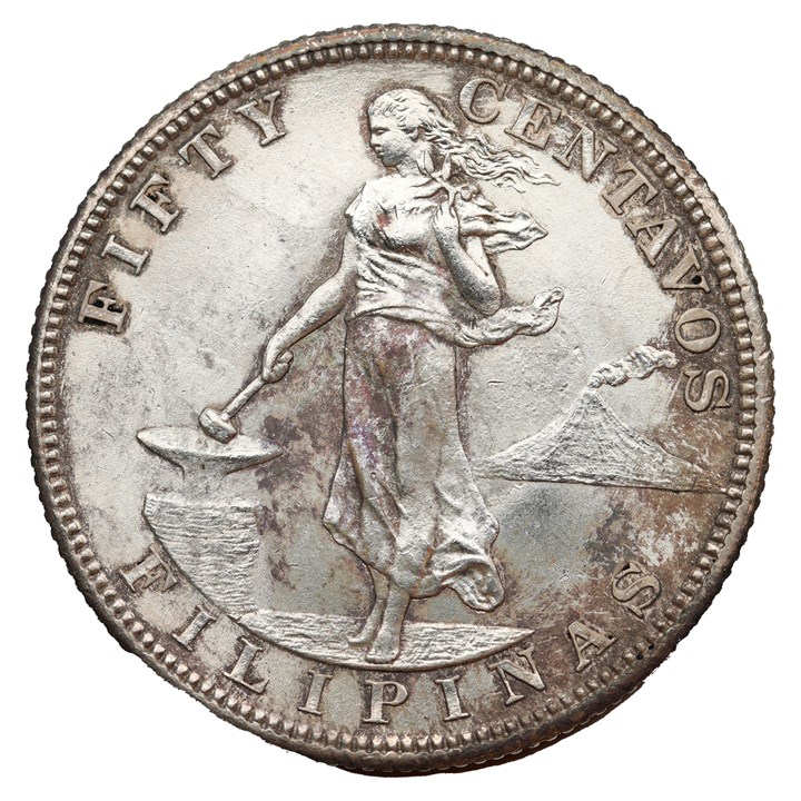 Philippines 50 Centavos 1904 S UNC