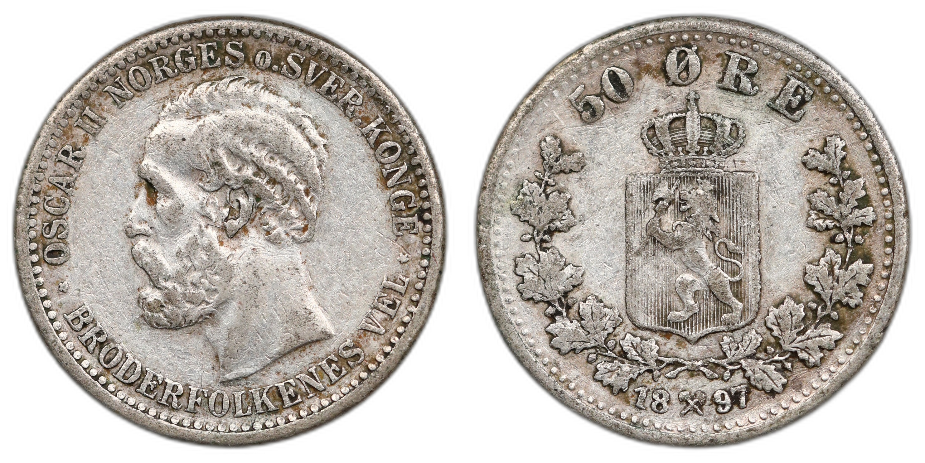 Norge 50 Øre 1897 Kv: 1