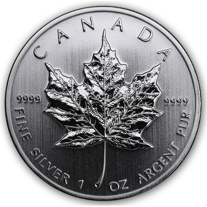 Canada $5 Maple Leaf 1 Oz Sølv UNC Tube à 25 stk