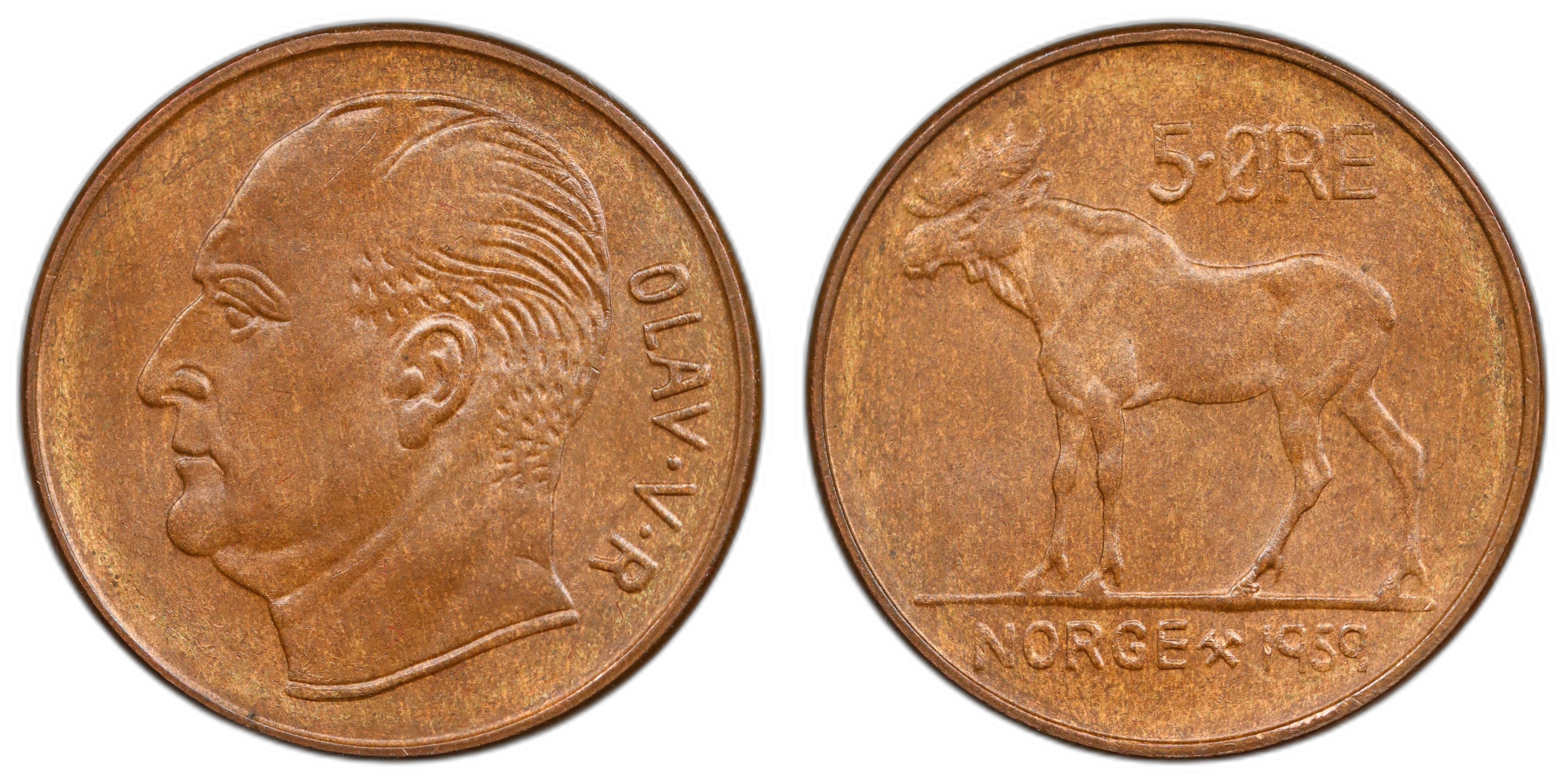 Norge 5 Øre 1959 Kv: 0