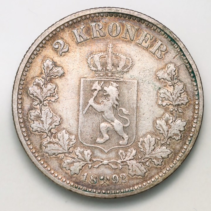 2 Kroner 1892 Kv 1
