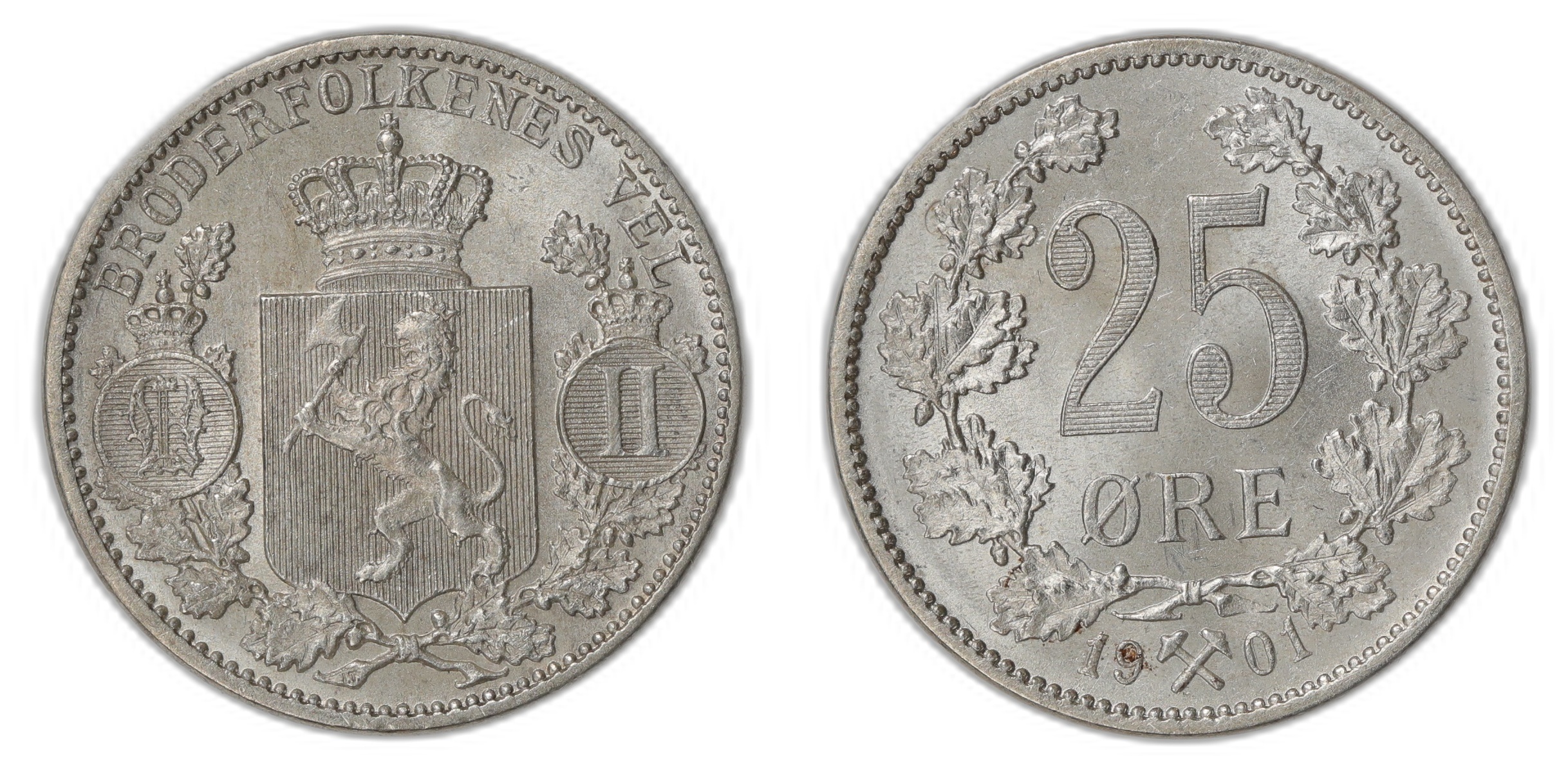 Norge 25 Øre 1901 Kv: 0