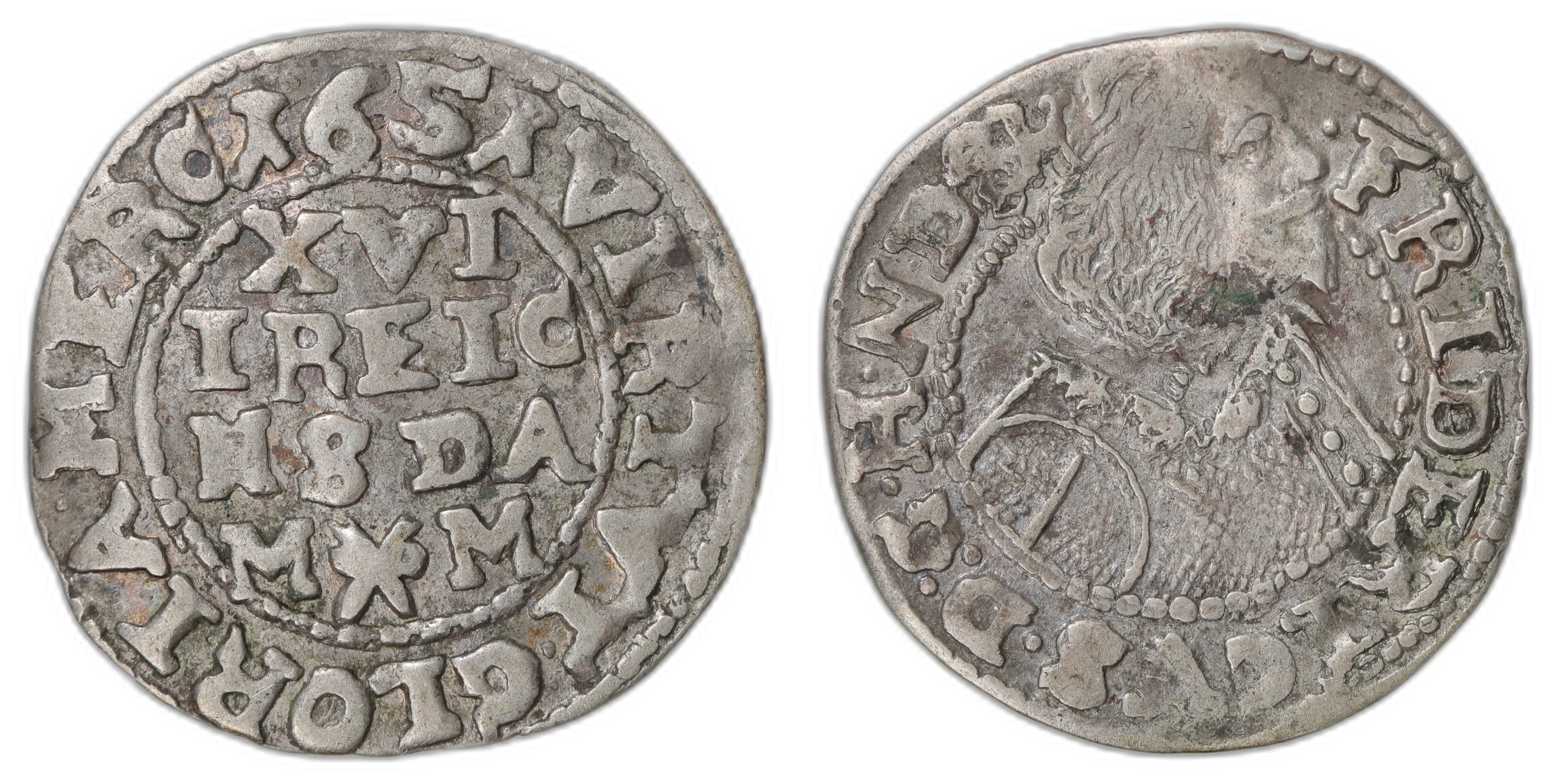 Schleswig-Holstein 3 Skilling Lybsk 1651 Kv: 1/1+