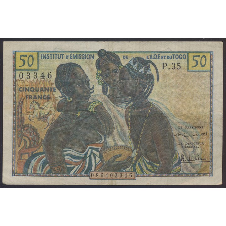 French West Africa/Togo 50 Francs ND (1956) VF