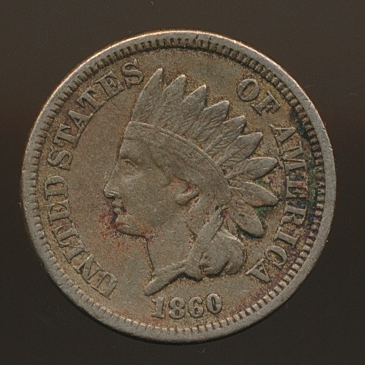 USA 1 Cents 1860 Rounded Bust XF