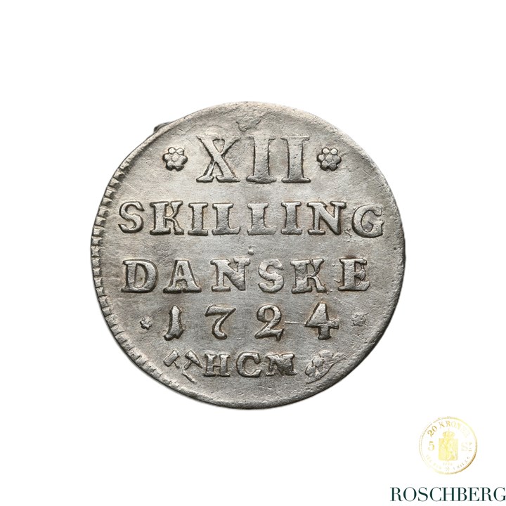 Norge 12 Skilling 1724 Kv 01