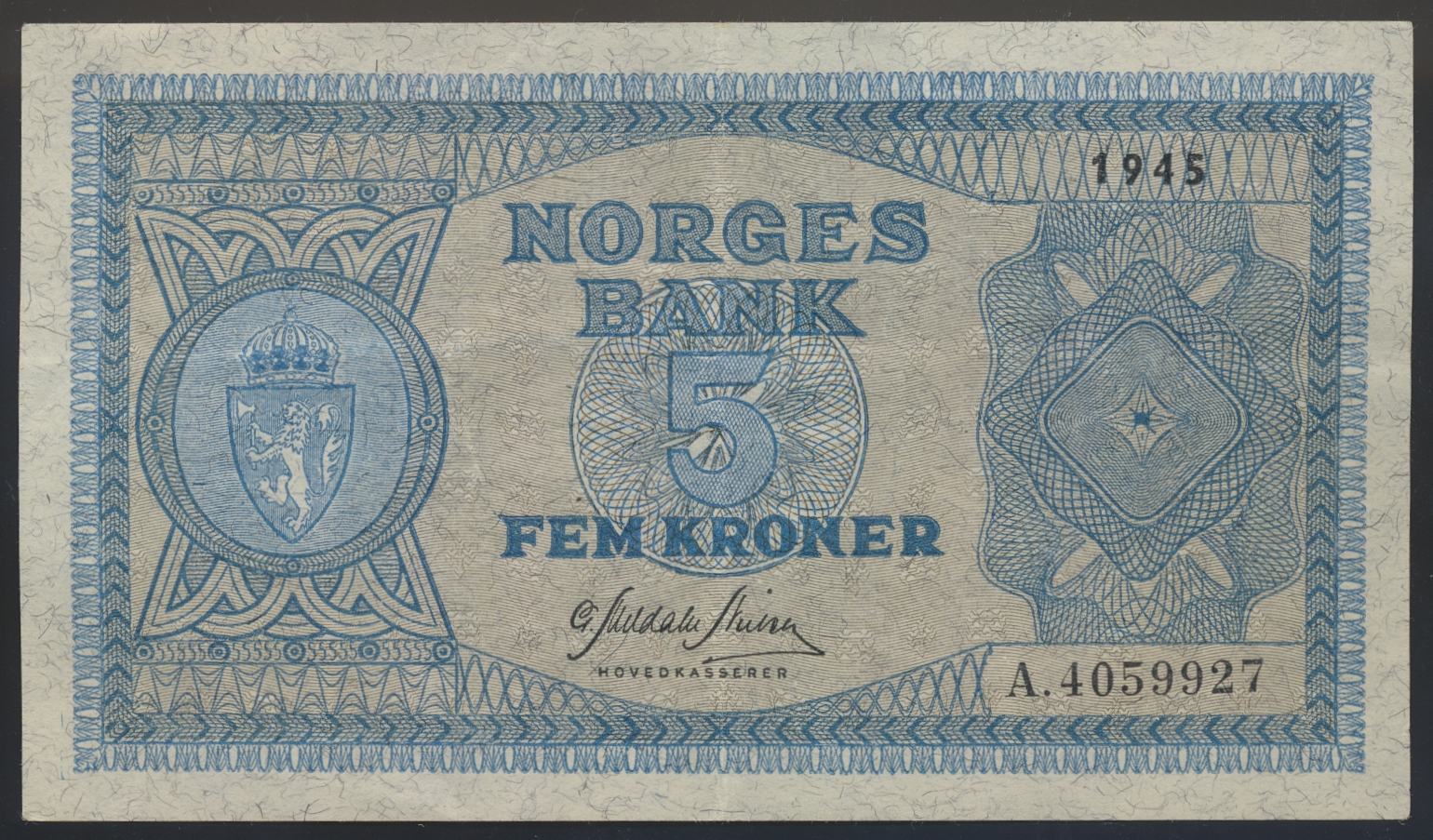 5 Kroner 1945 A Kv 1+
