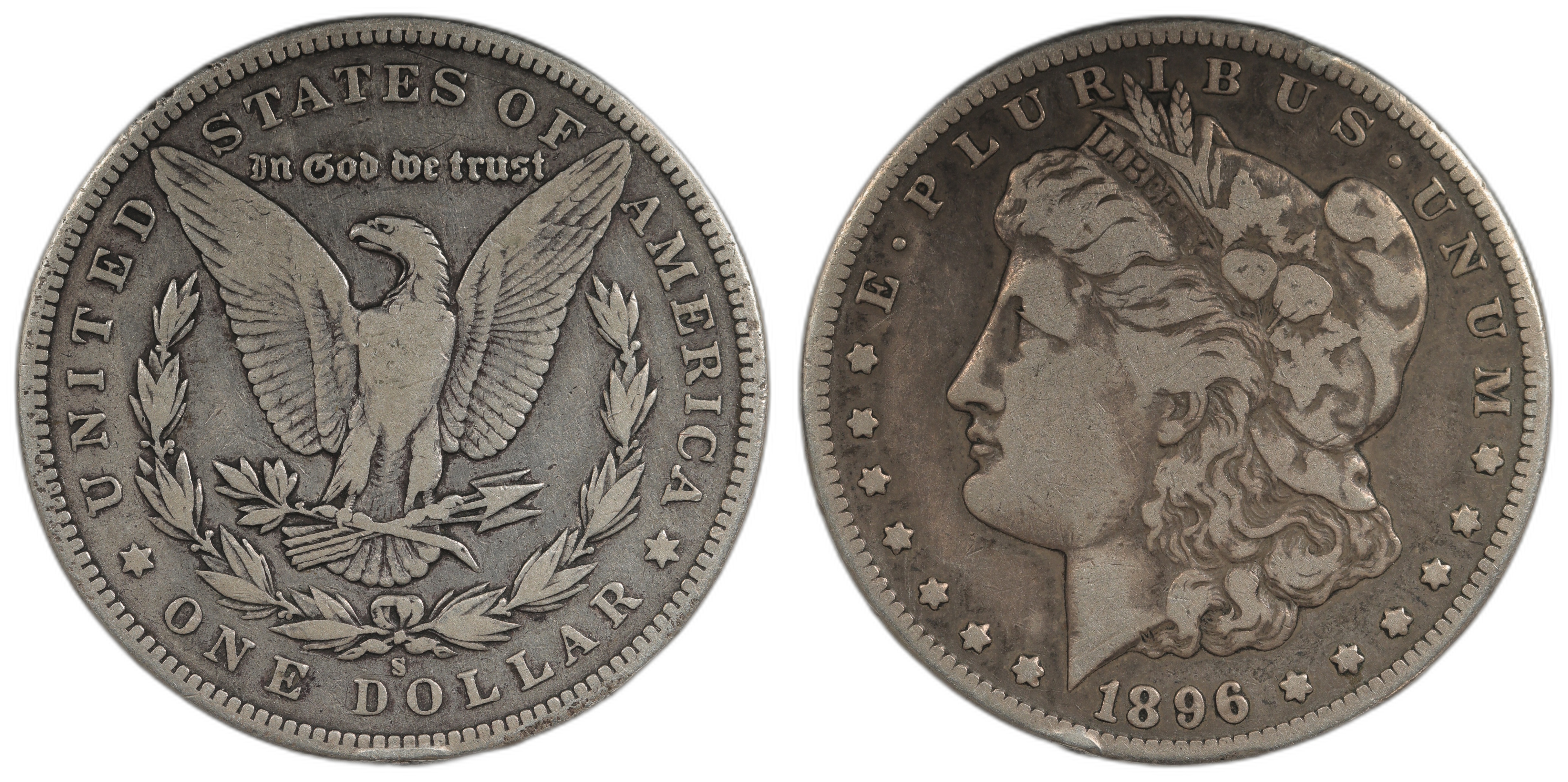 USA Dollar 1896-S Kv Fine