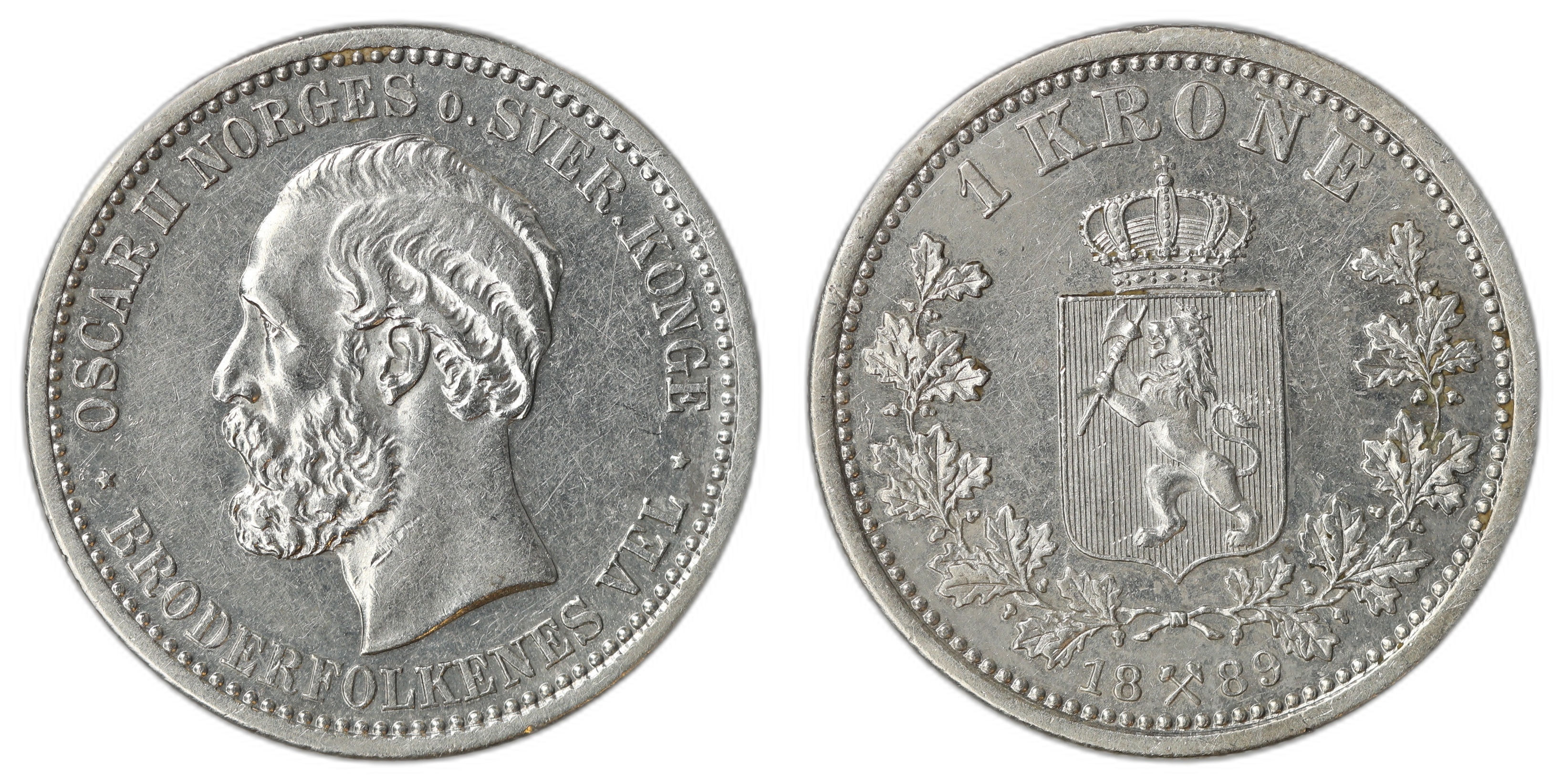 Norge 1 Krone 1889  Kv: 01 