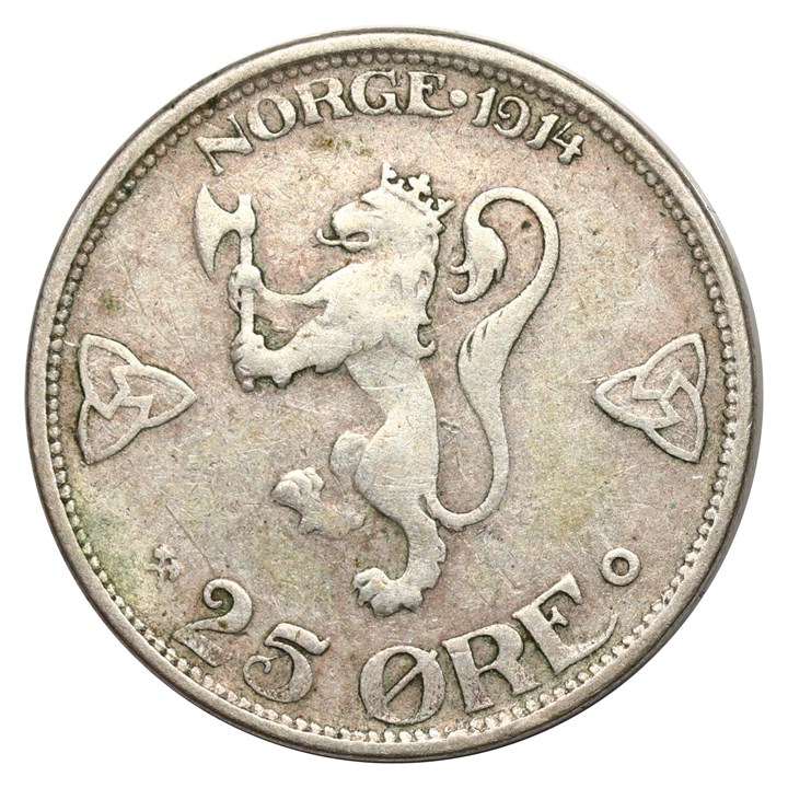 25 Øre 1914 Kv 1