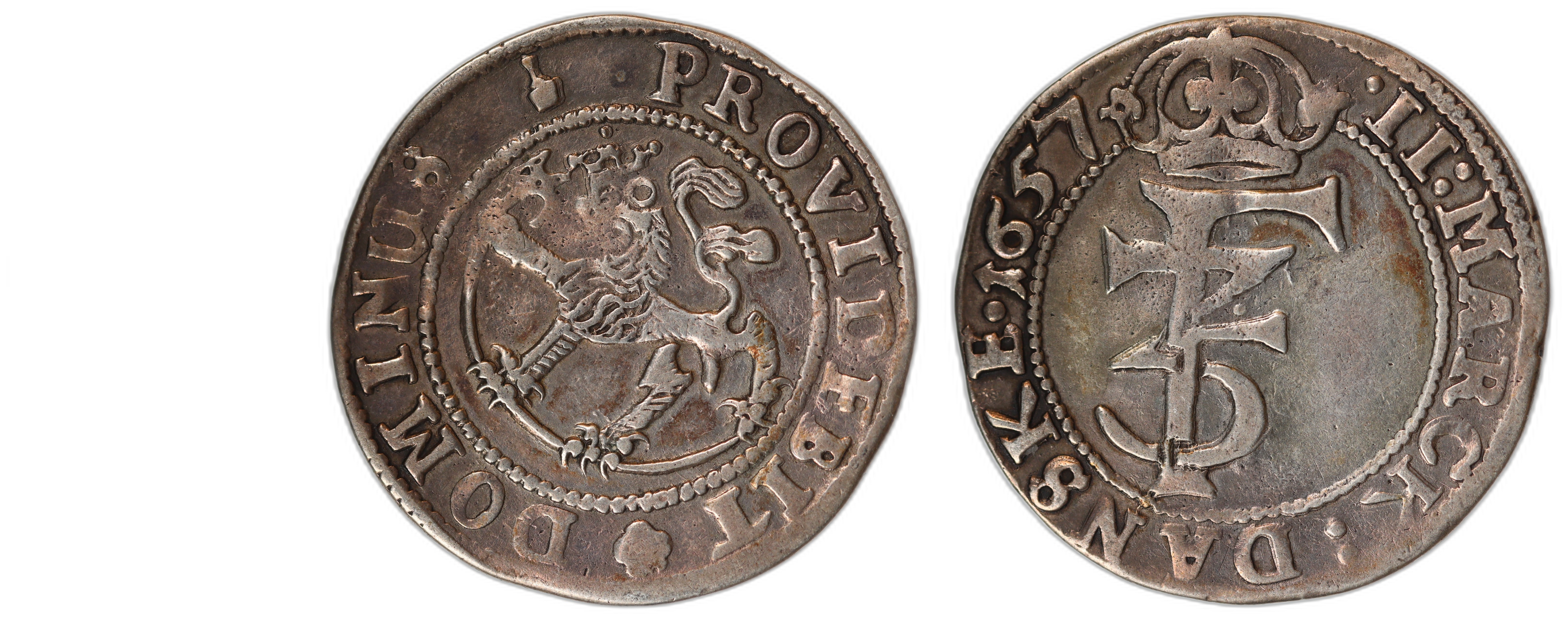 Norge 2 Mark 1657 Kv: 1+ (VF)