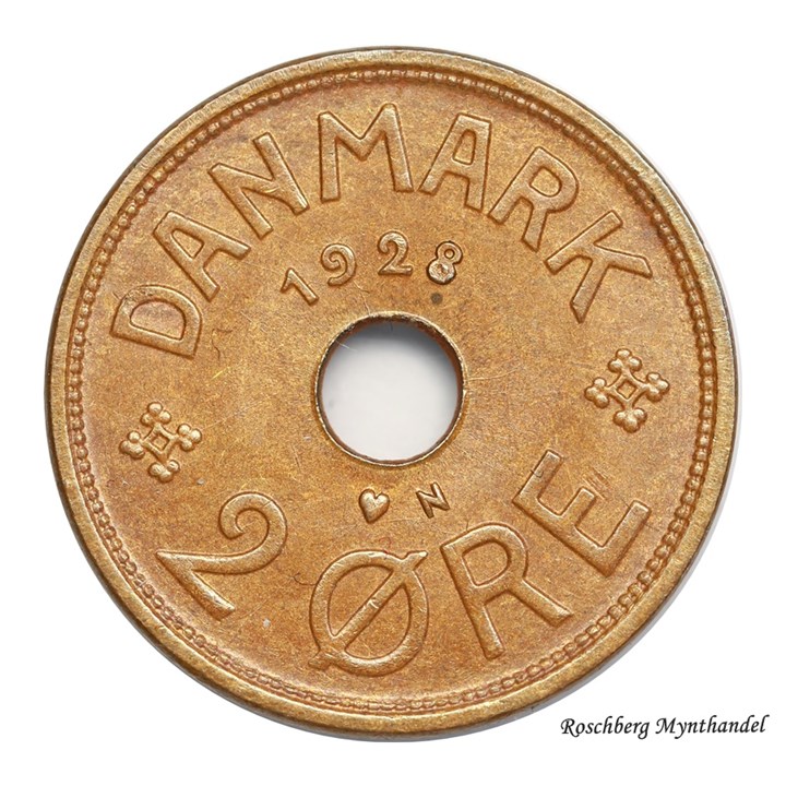 Danmark 2 Øre 1928 Kv 0