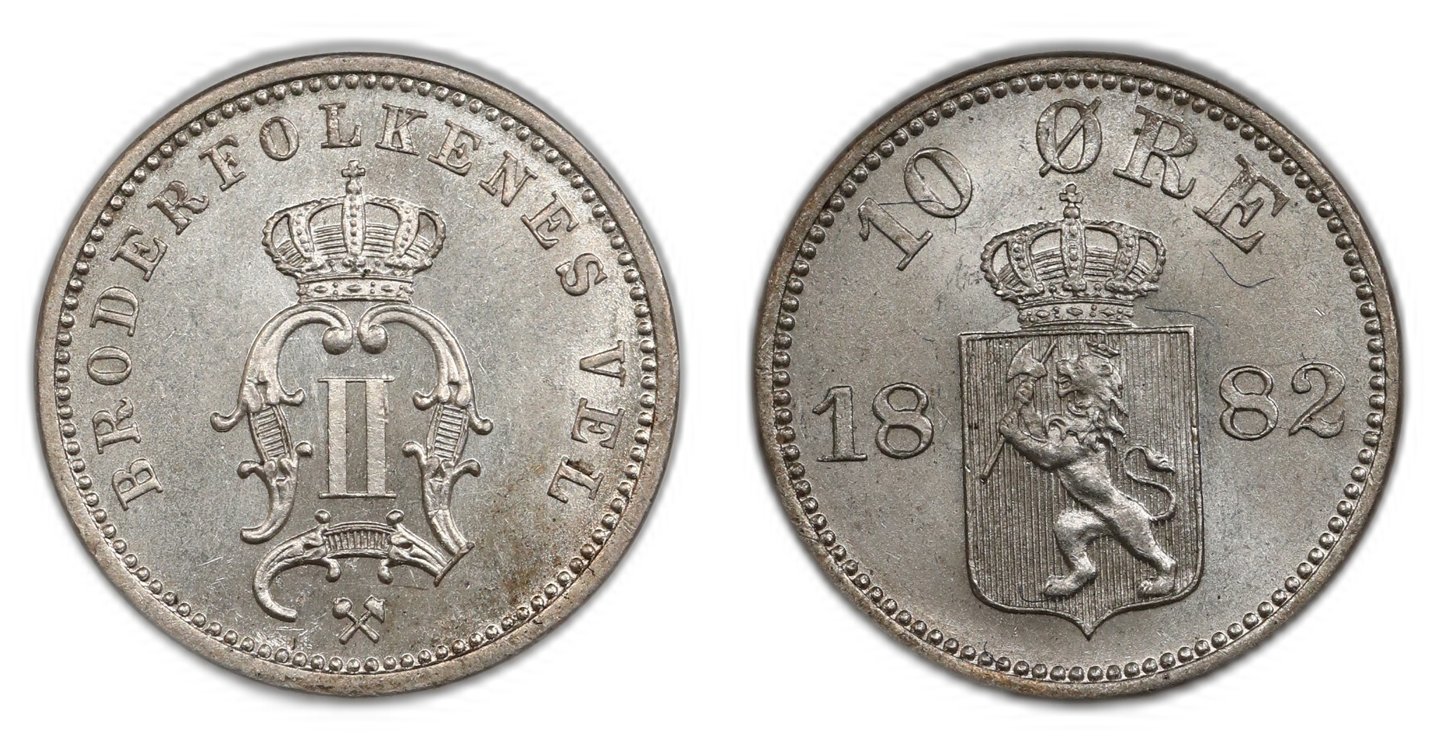 Norge 10 Øre 1882 Kv: 0