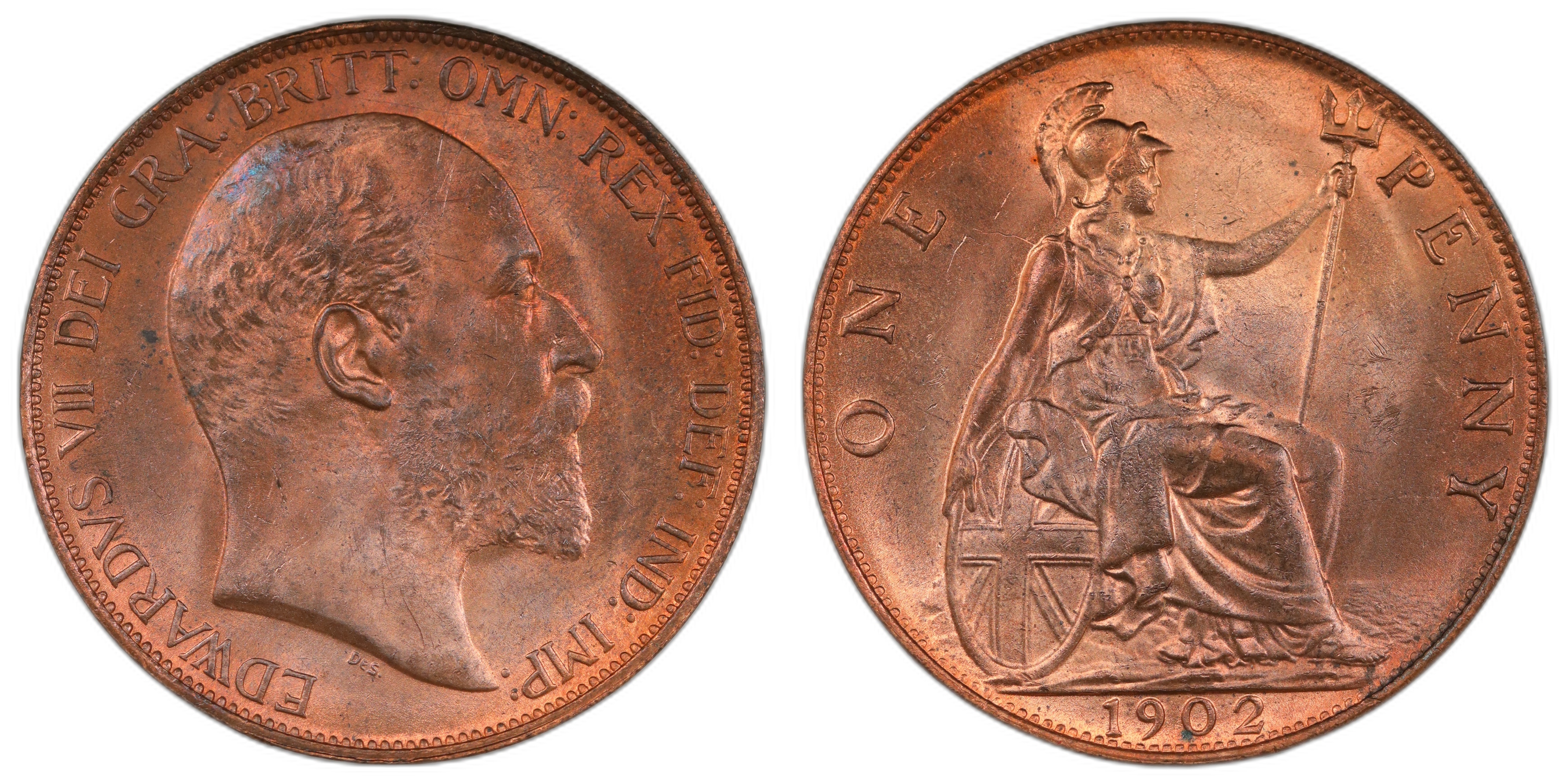 Great Britain Penny 1902 Kv UNC