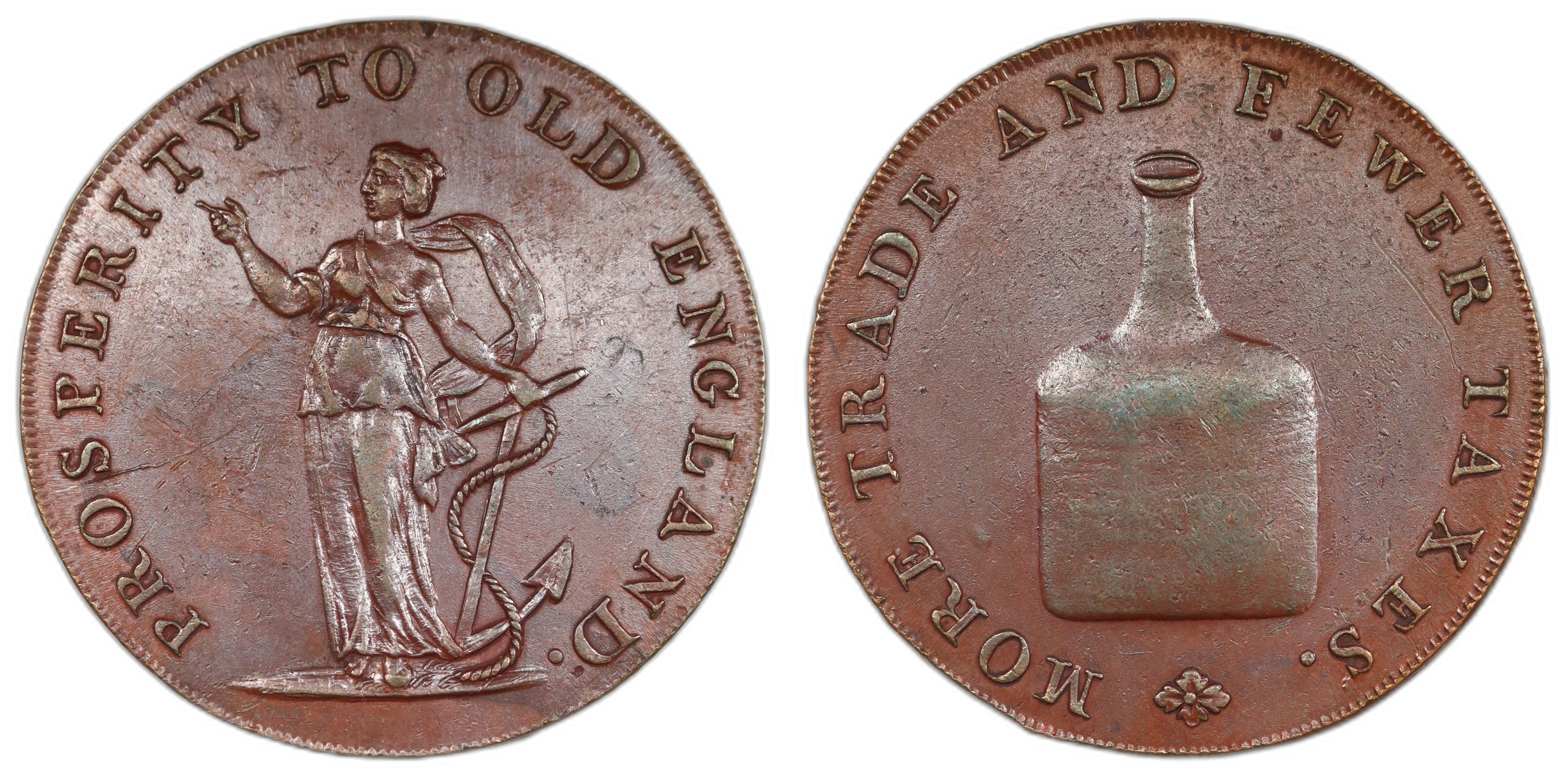 GB- Norfolk Half Penny Token 1795-7 Kv AU