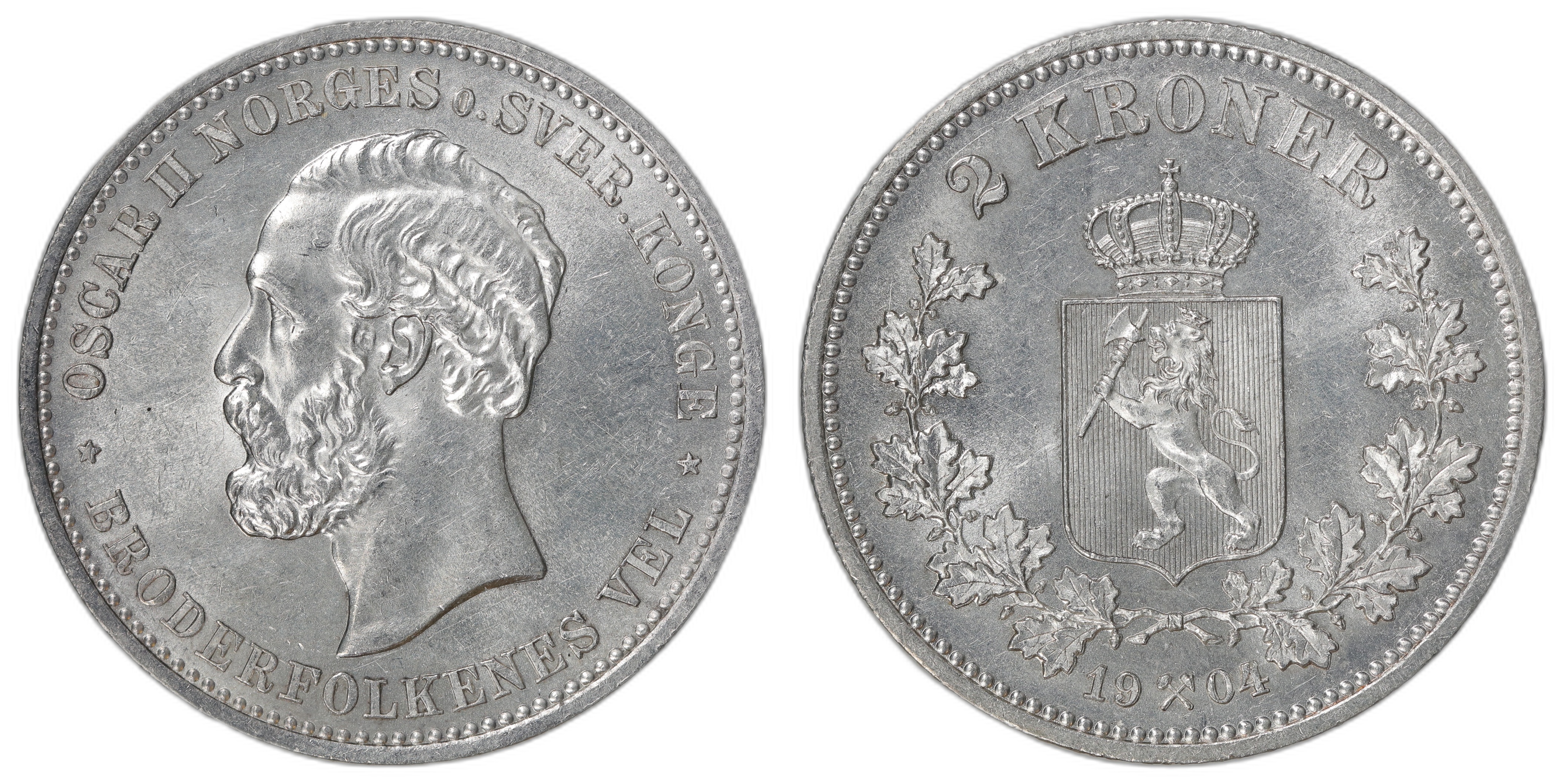 Norge 2 Kroner 1904 Kv: 0