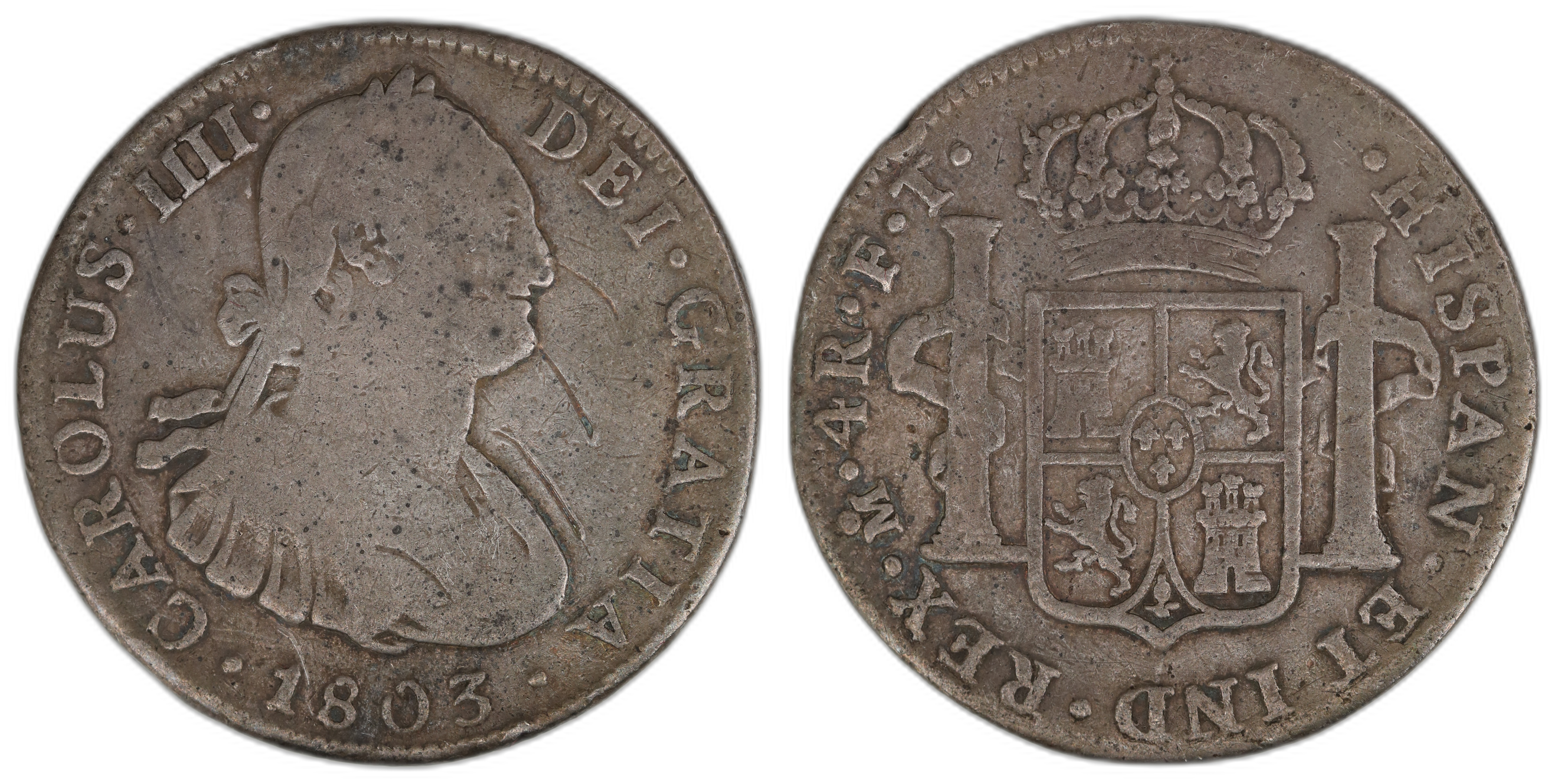 Mexico 4 reales 1803-Mo F T  Kv: VF, scratches