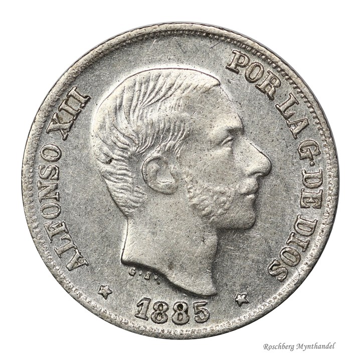 Filippinene 10 Centavos 1885 Kv 0/01