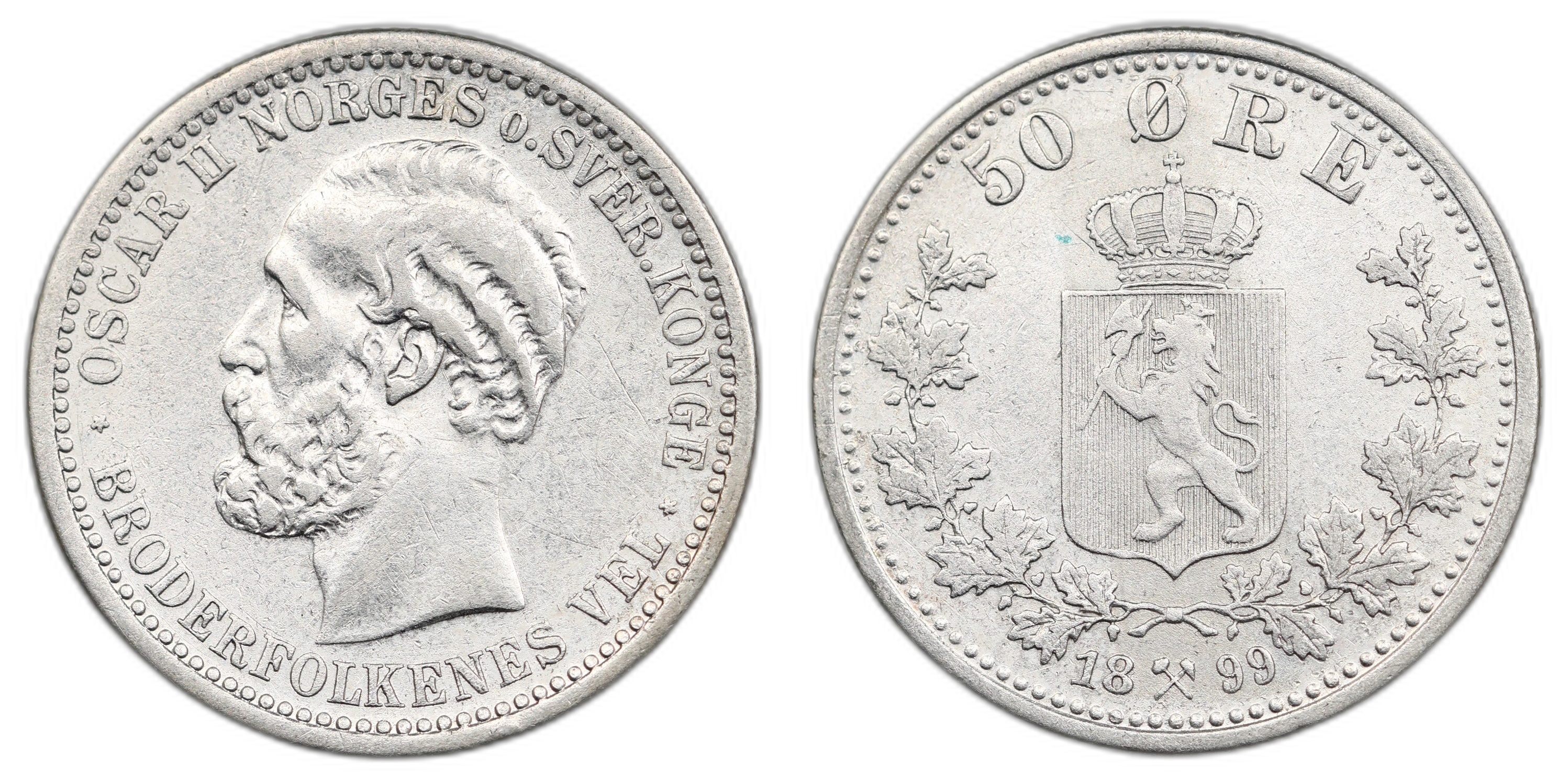 Norge 50 Øre 1899 Kv: 1