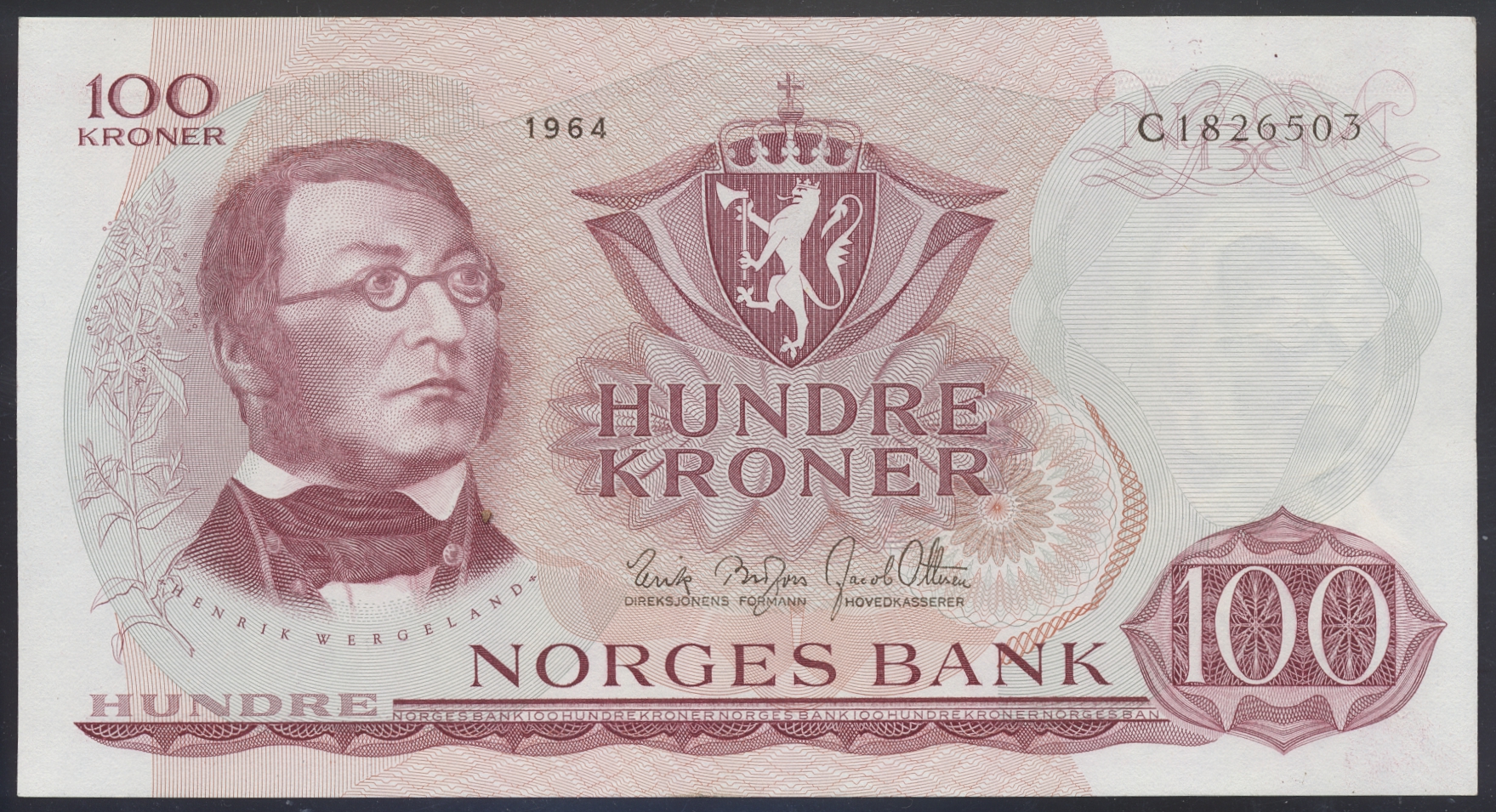 100 Kroner 1964 C Kv 01