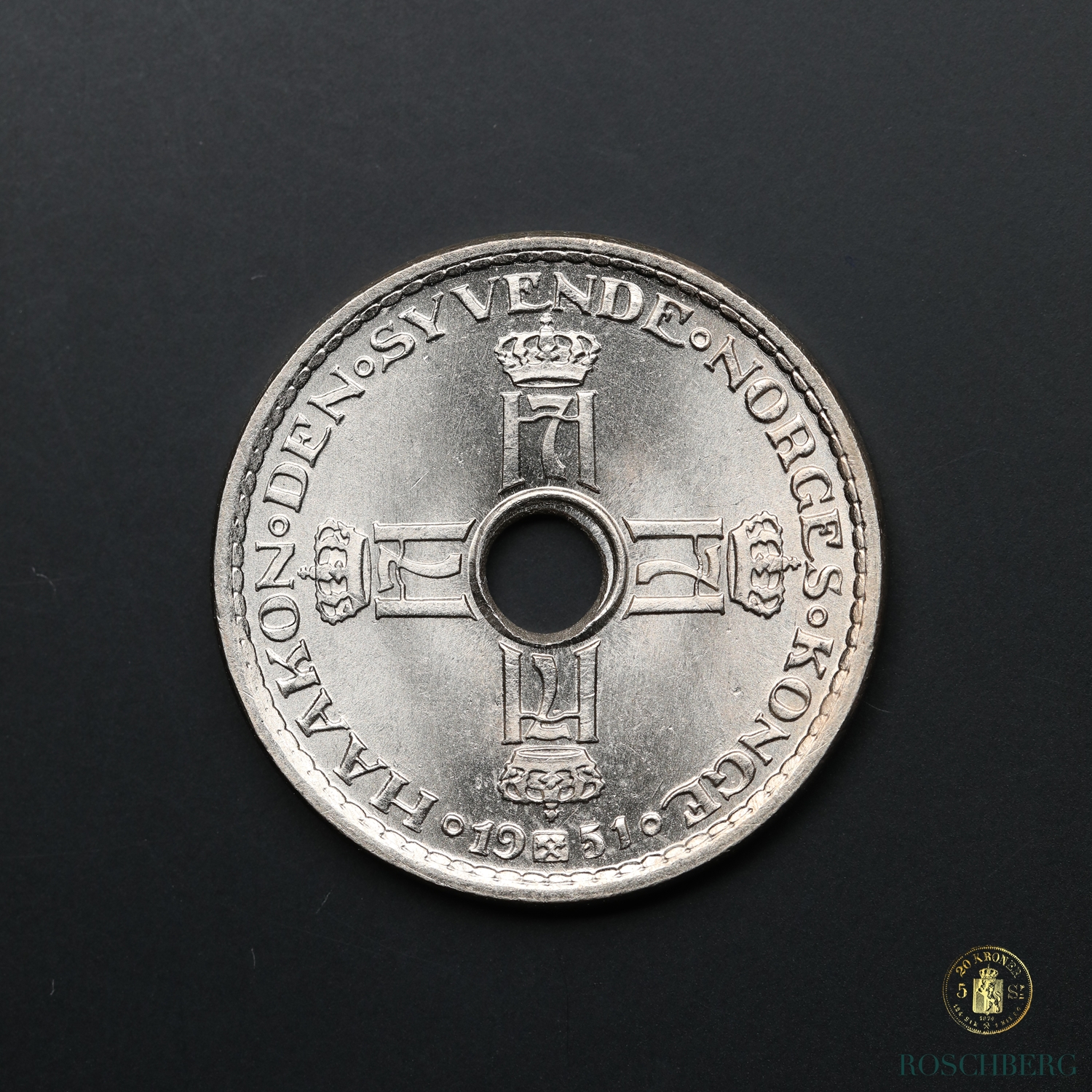 Norge 1 Krone 1951 Kv 0, Vakker