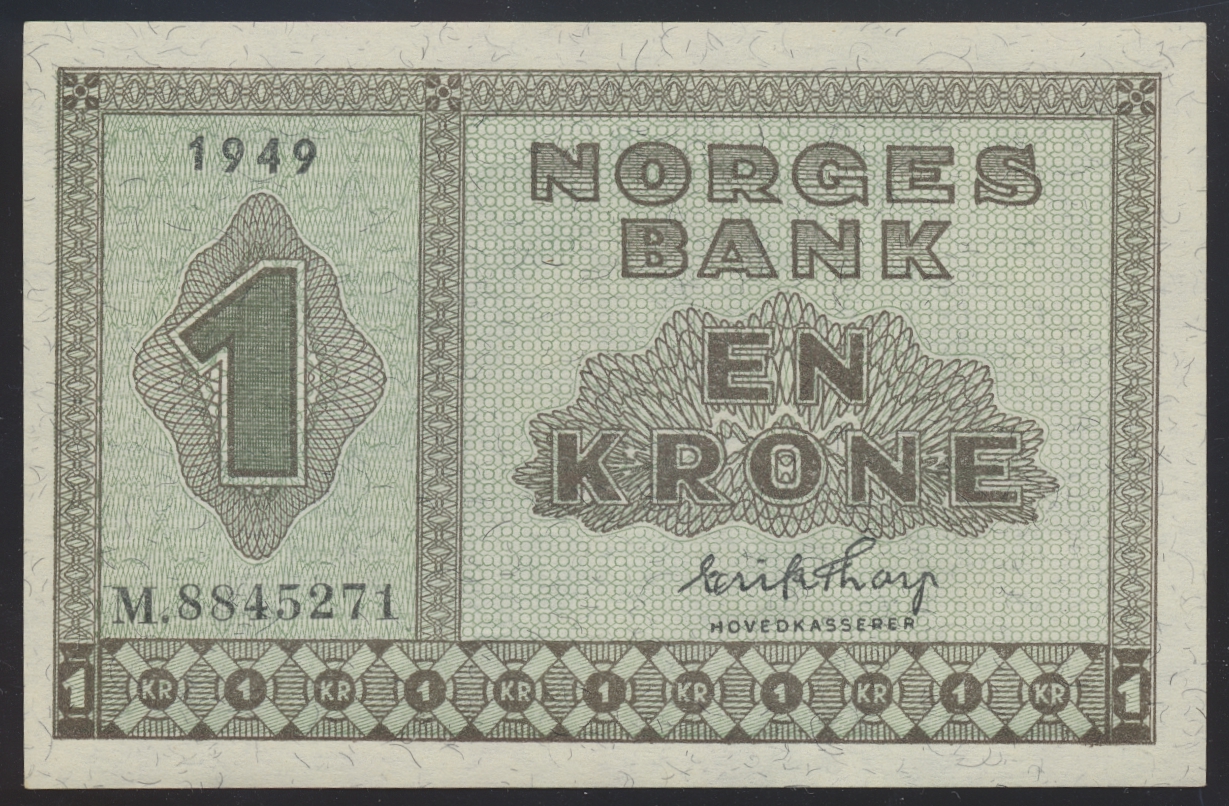 1 Krone 1949 M Kv 0