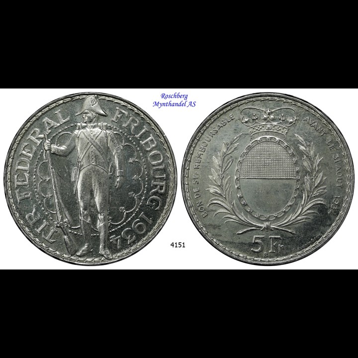 Switzerland 5 Francs 1934 UNC