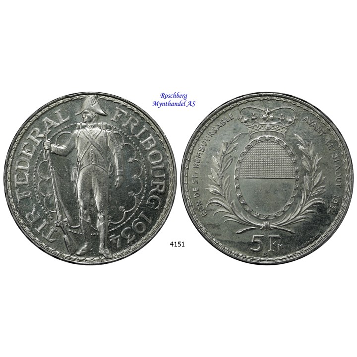 Switzerland 5 Francs 1934 UNC