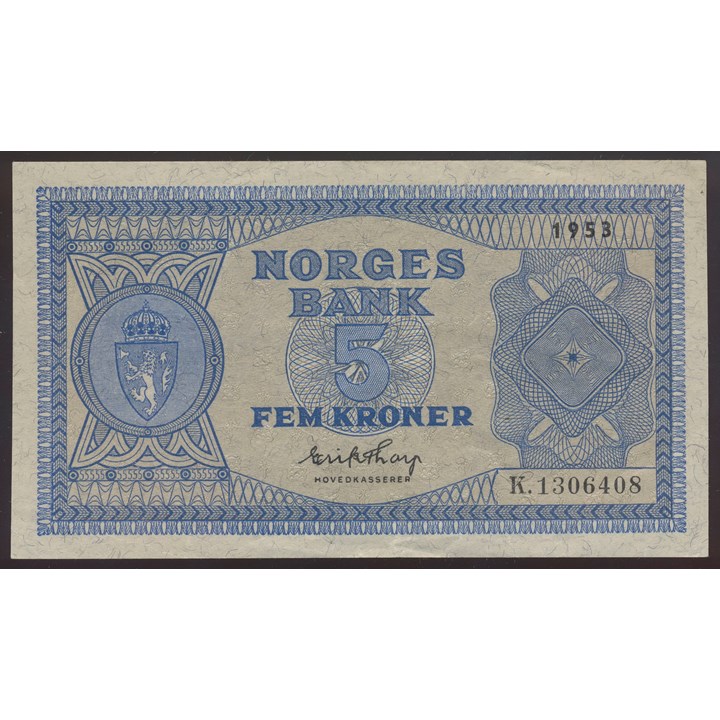 5 Kroner 1953 K Kv 1+