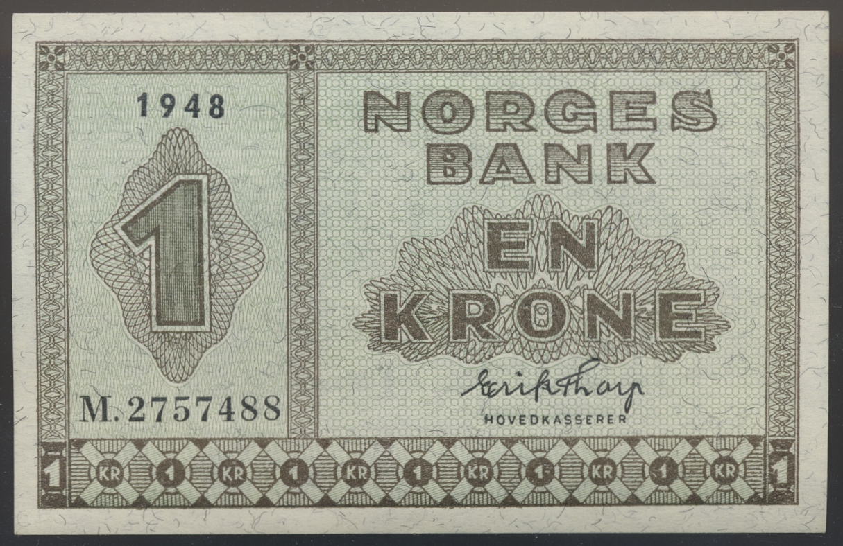 1 Krone 1948 M Kv 0