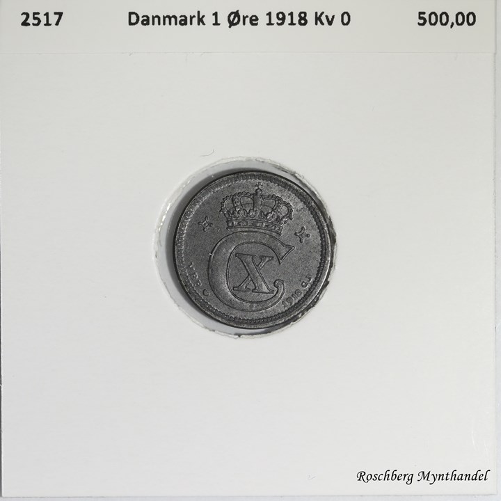 Danmark 1 Øre 1918 Kv 0