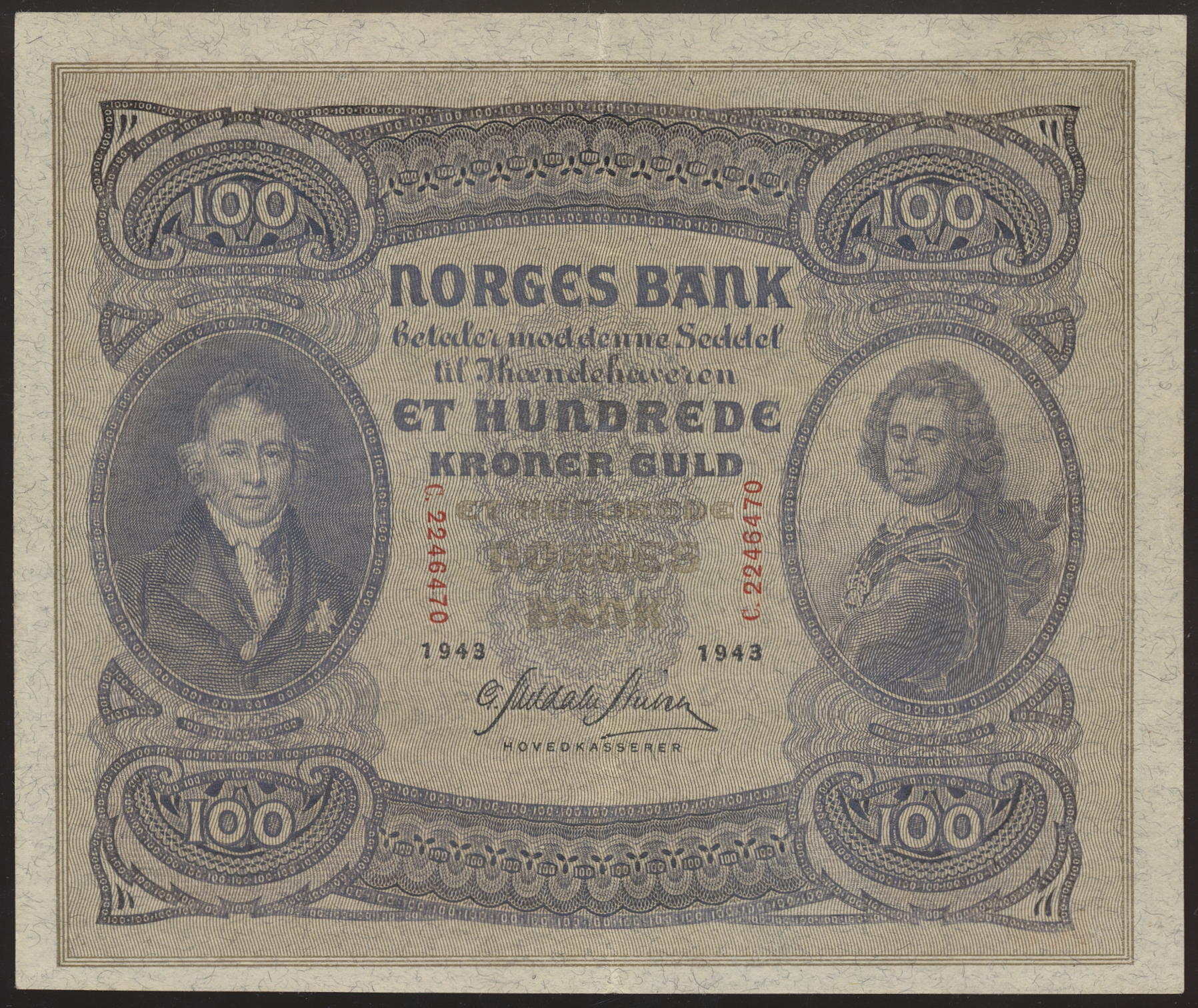 100 Kroner 1943 C Kv 01 (AU)