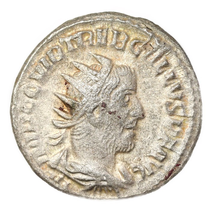 TREBONIANUS GALLUS. 251-253. Antoninian. IMP C C VIB TREB GALLVS P F AVG // IVNO MARTIALIS - VF