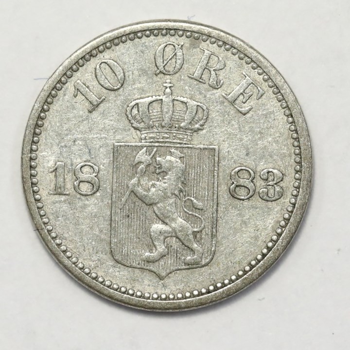 10 Øre 1883 Kv 1+