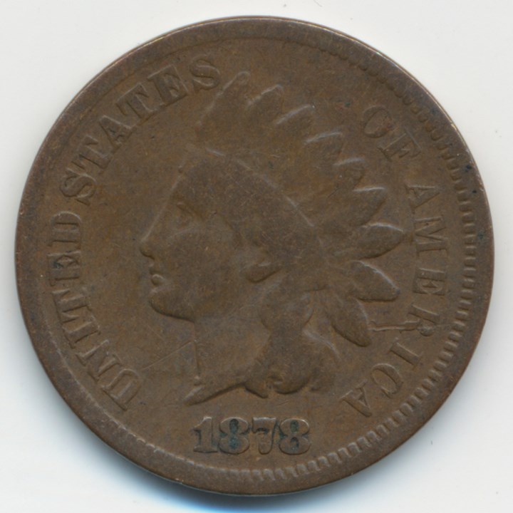 USA 1 cent 1878 F