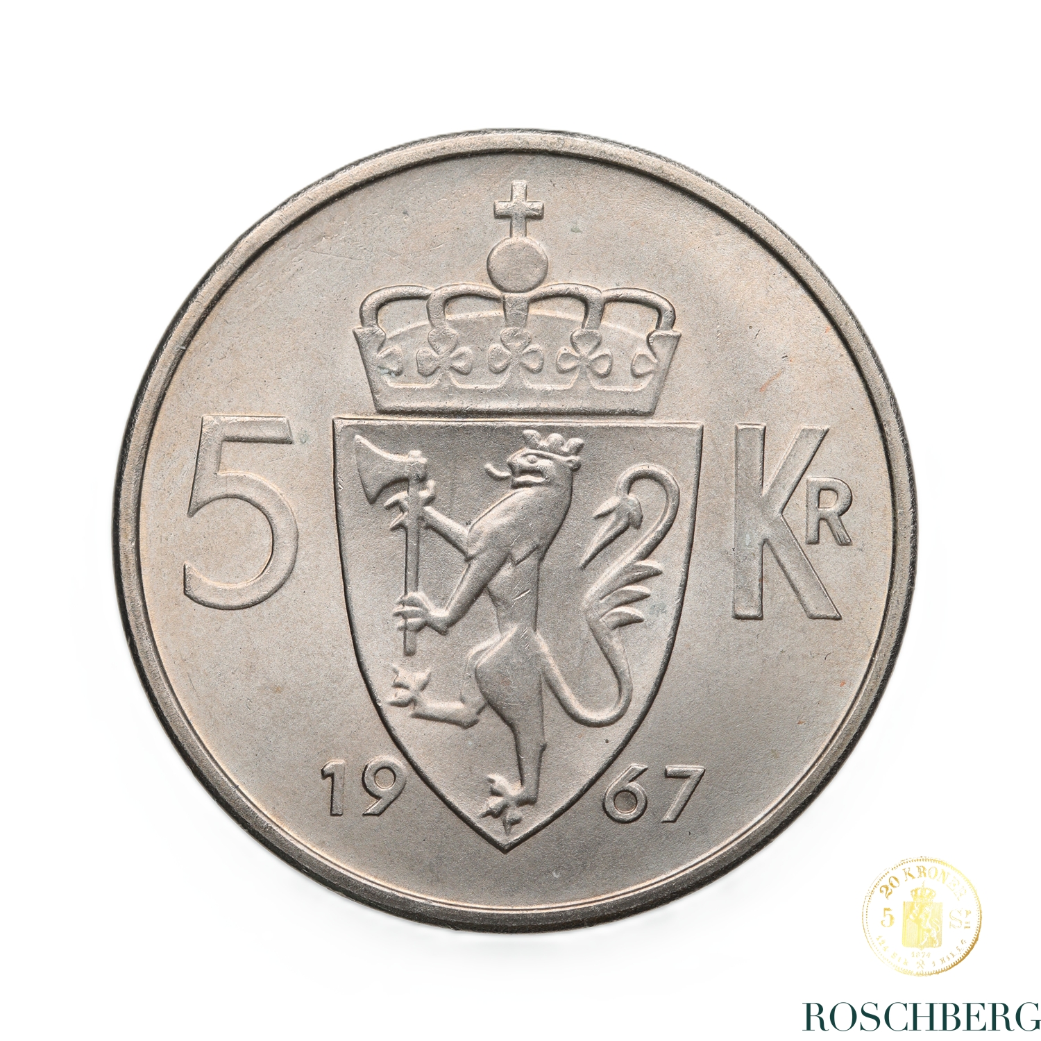 Norge 5 Kroner 1967 Kv 0