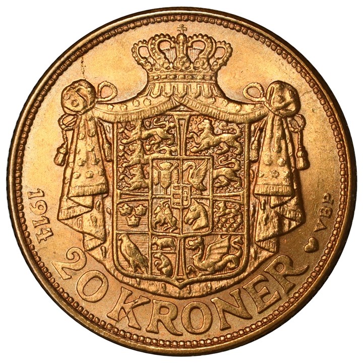 Danmark 20 Kroner 1914 Kv 01