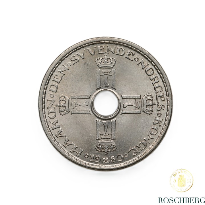 Norge 1 Krone 1950 Kv 0