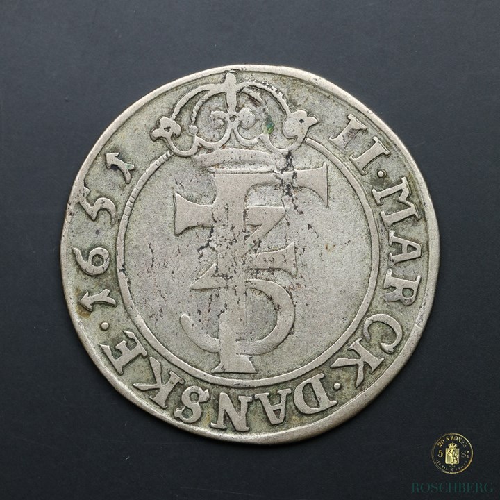 Norge 2 Mark 1651 Kv 1