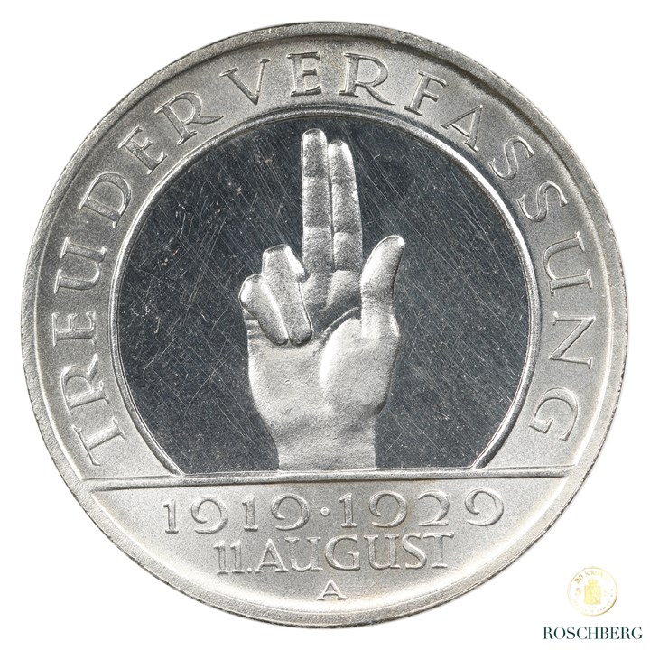 Germany  3 Mark 1929-A Kv Proof