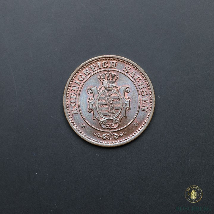 Germany Sachsen 2 Pfennig 1864-B Kv Choice UNC