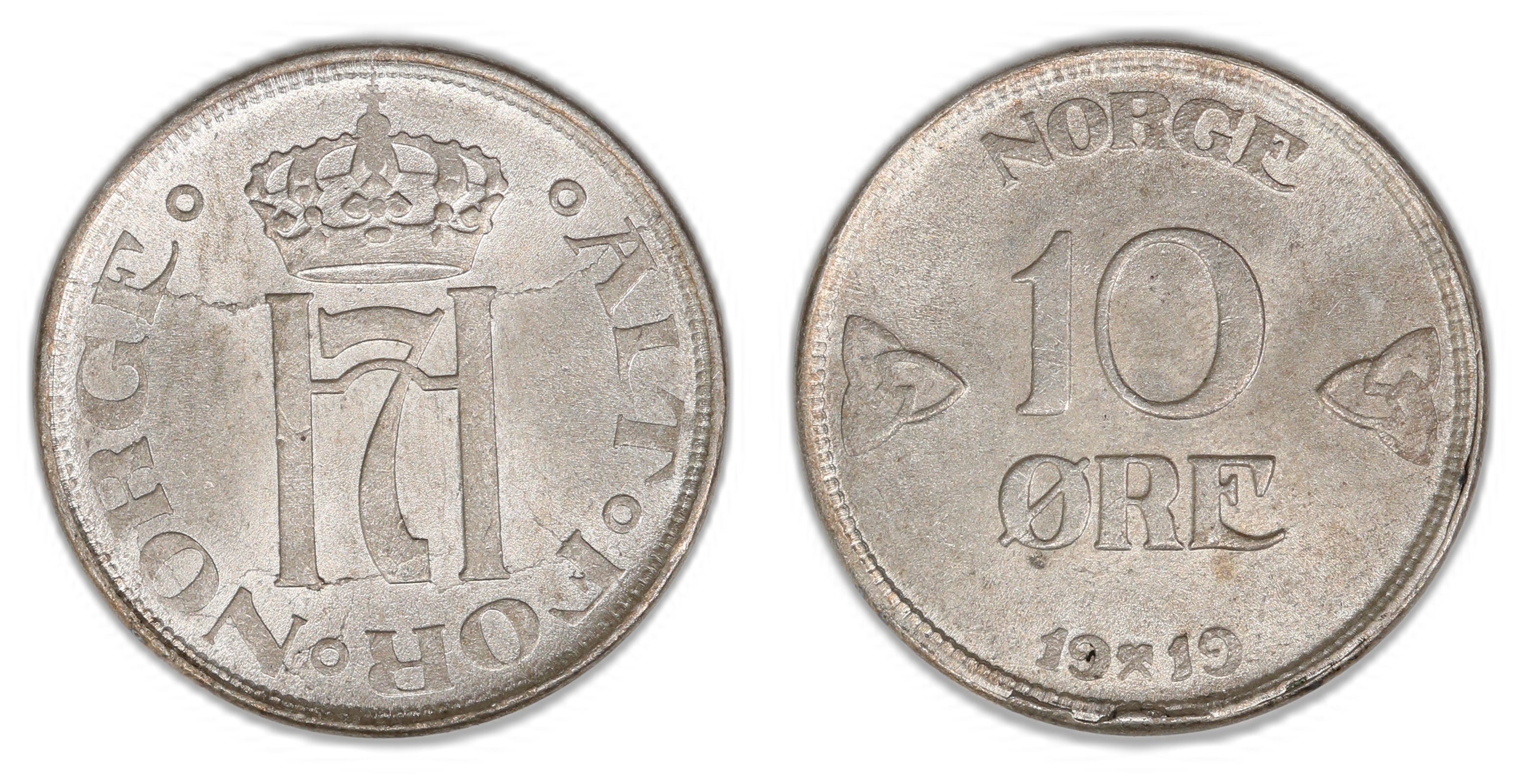 Norge 10 Øre 1919 Kv 0