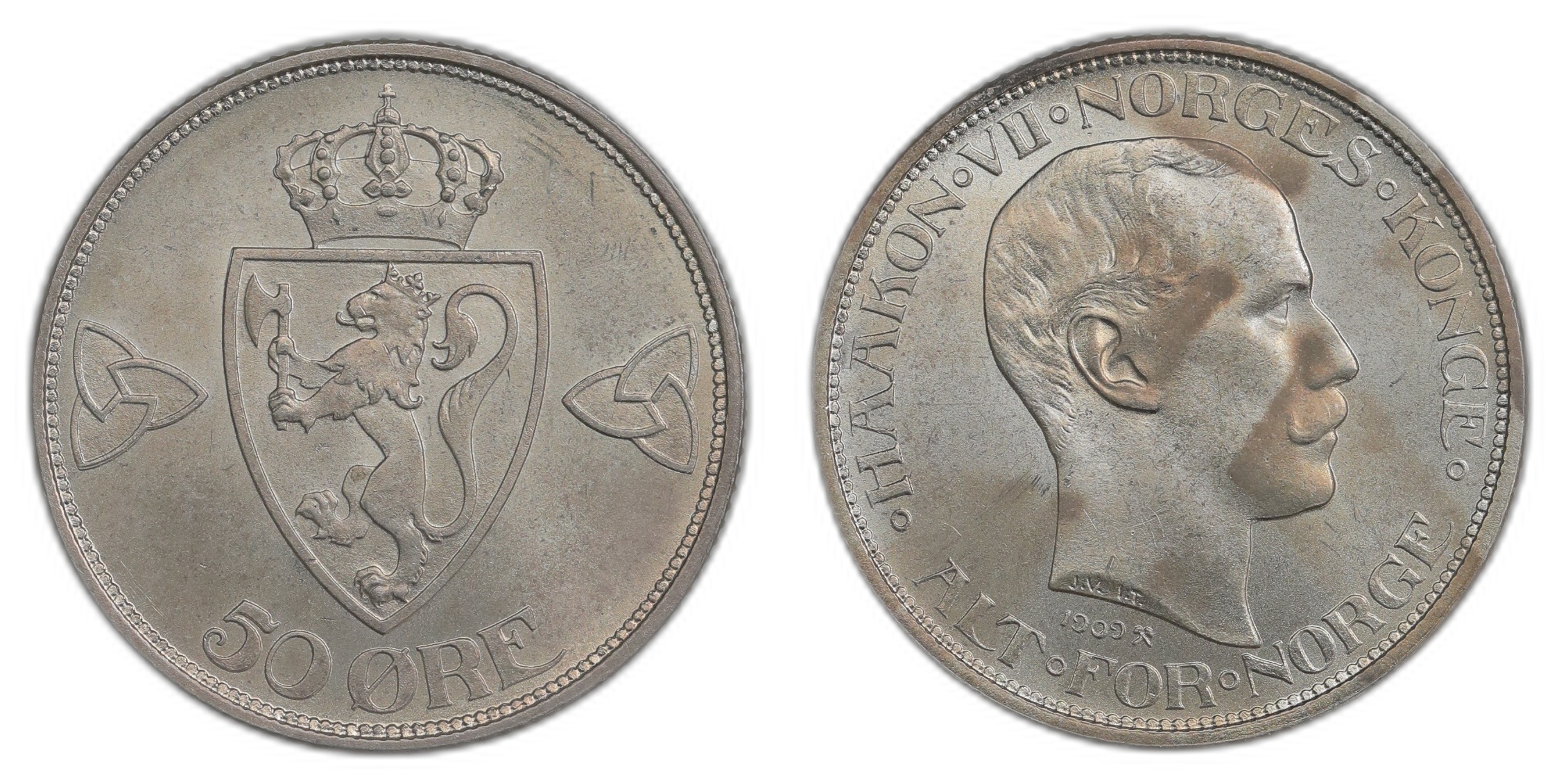 Norge 50 Øre 1909 Kv: 0 (UNC)